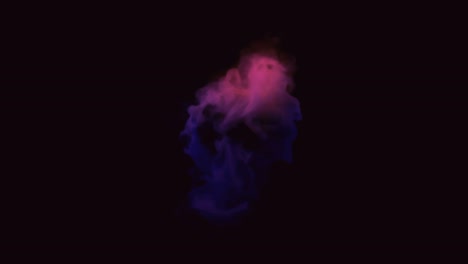 colorful smoke envelops a sphere.