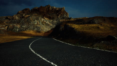 colorful highway landscape by the sea