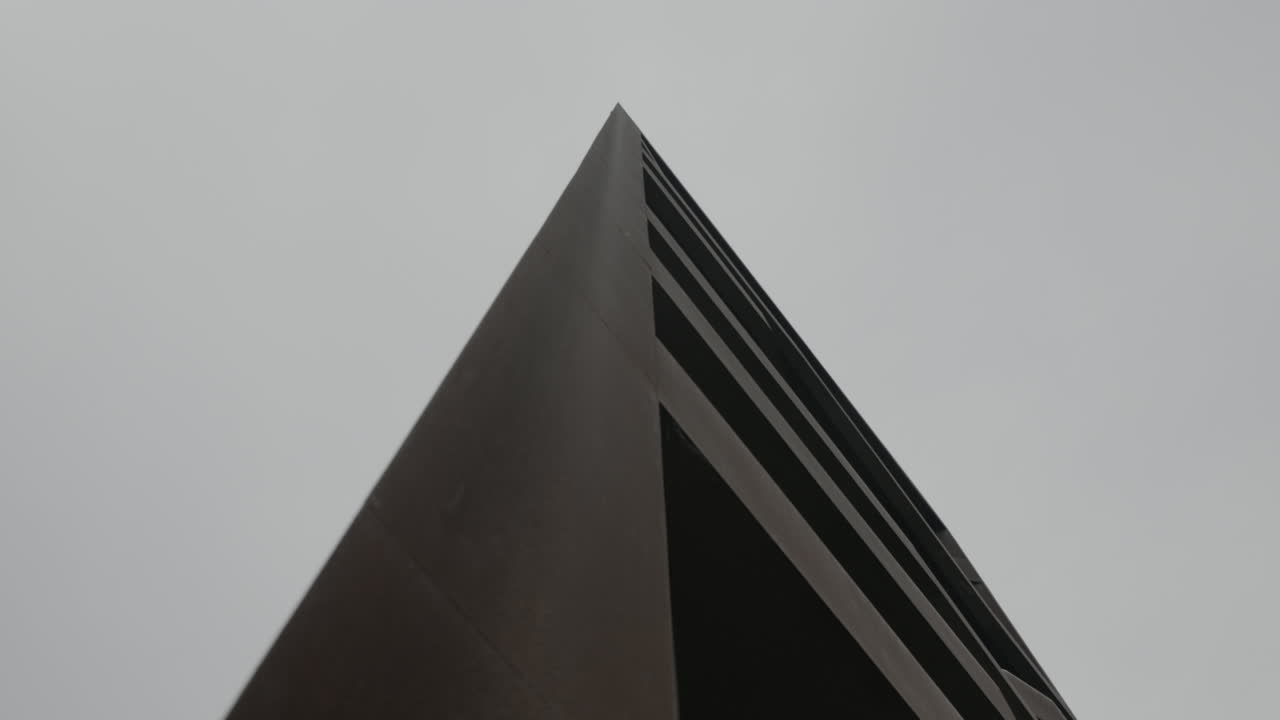 Abstract, geometric steel stairway construct