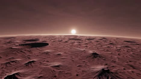 paisaje de la superficie de marte
