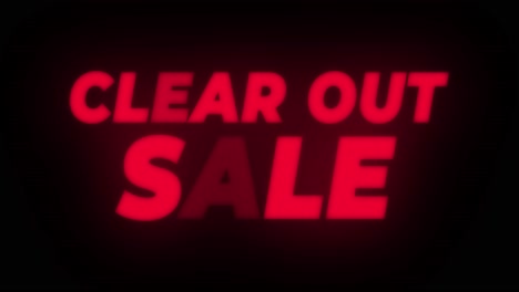 Clear Out Sale Banner