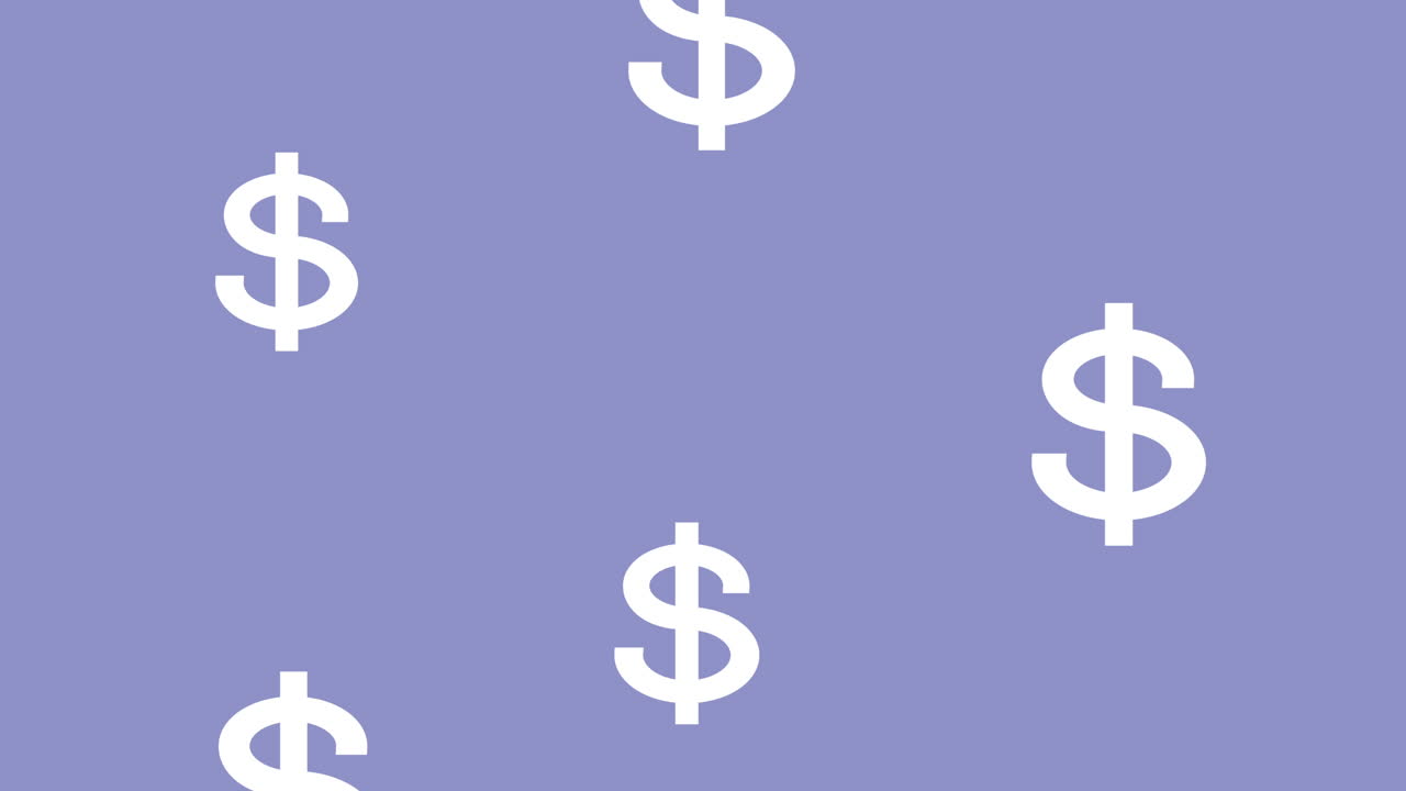 money dollars symbols pattern animation