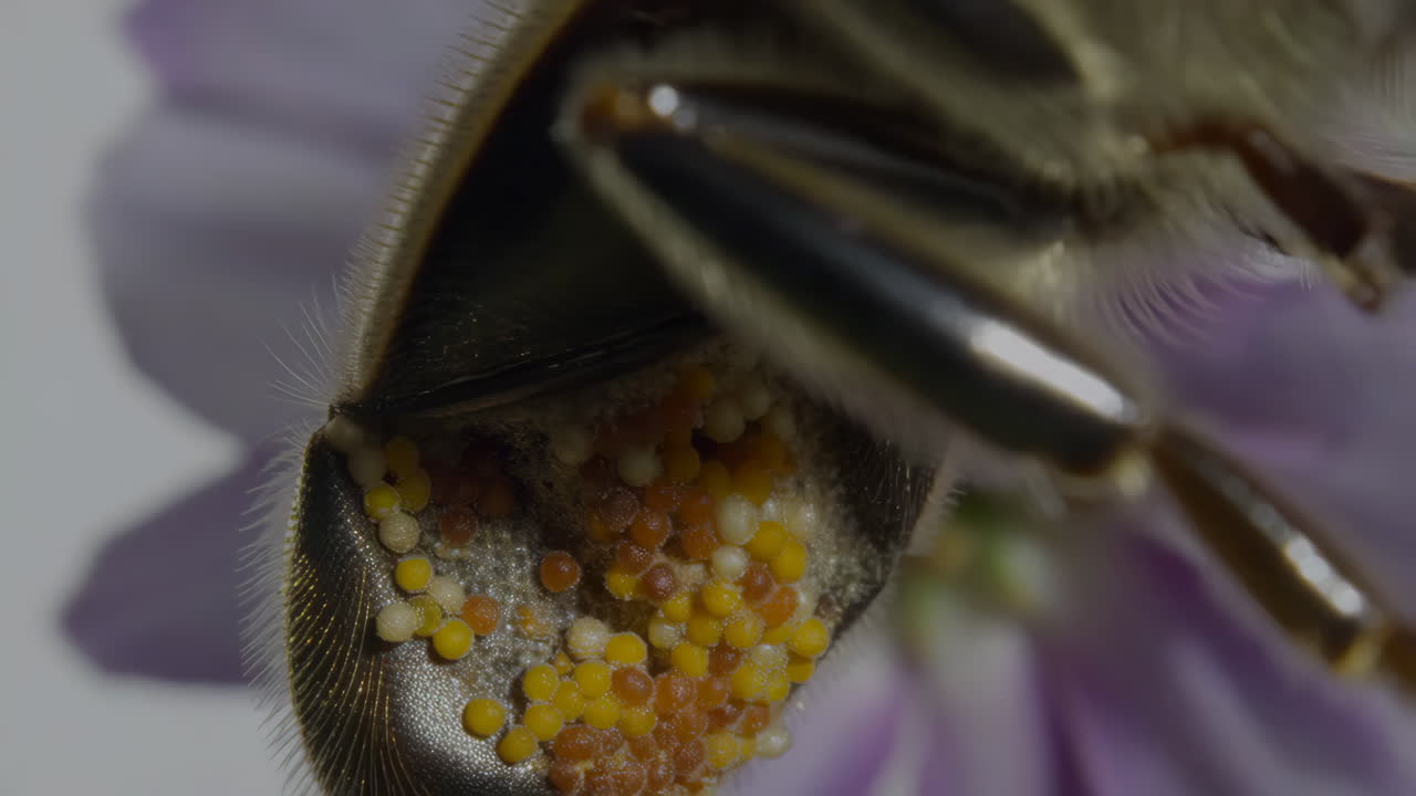 Close-up of a Bee's Pollen Basket