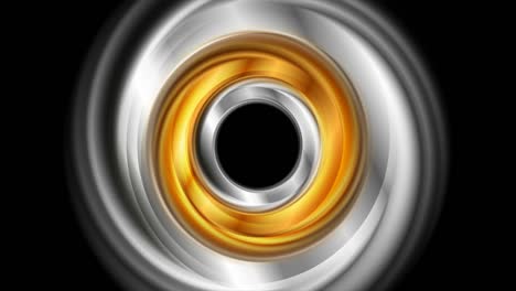 golden and silver glossy smooth circles abstract motion background