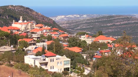 christian village in the hills of lebanon