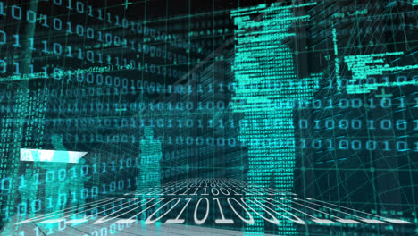 animation of human shapes and binary code