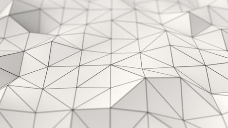 white low poly displaced surface with black lines