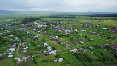 vista aérea de una aldea rusa