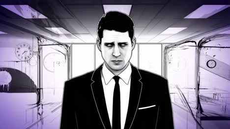 businessman overwhelmed by work pressure and anxiety