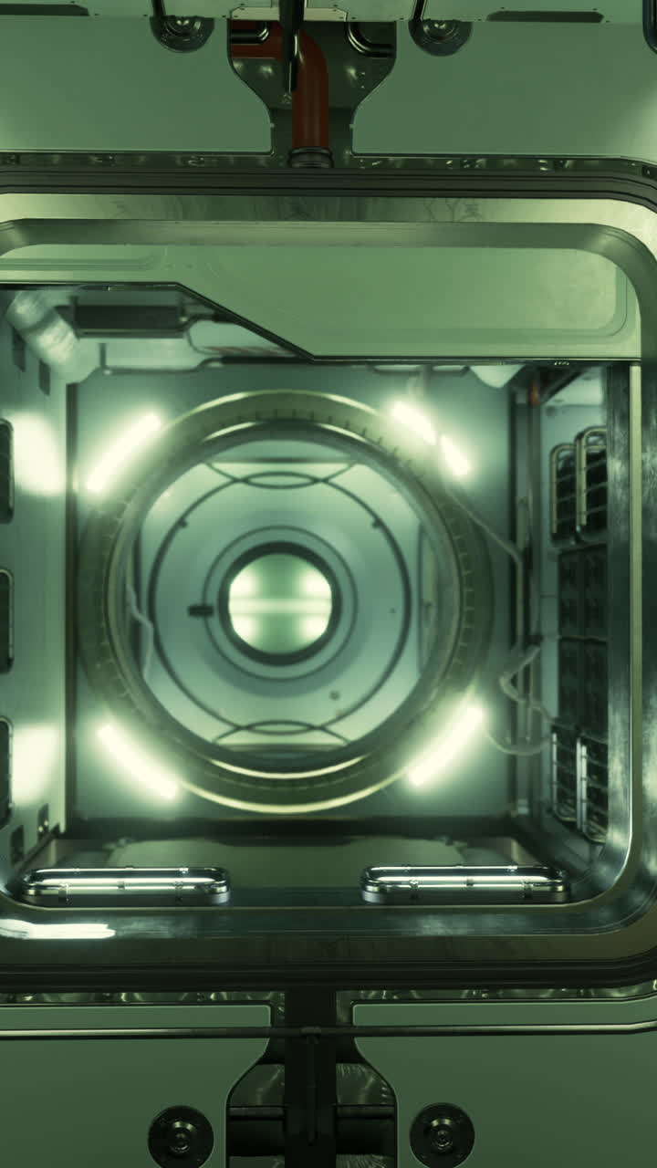 una vista de cerca del interior de una nave espacial