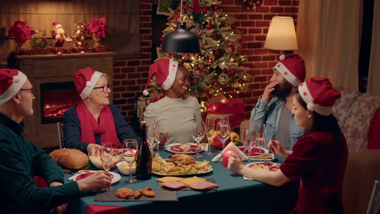 Christmas Family Dinner Celebration