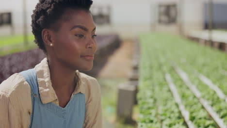 woman farmer in greenhouse