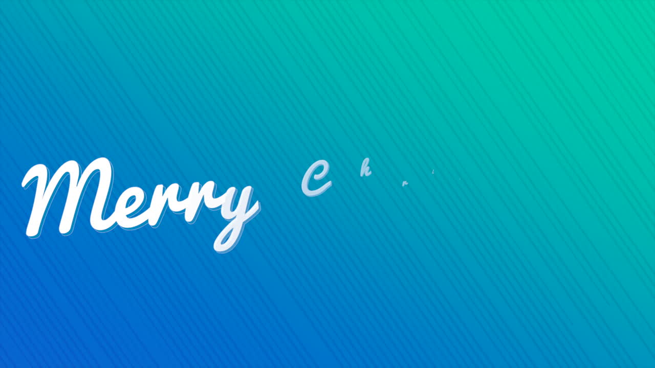 블루 라인 그라데이션에 메리 크리스마스