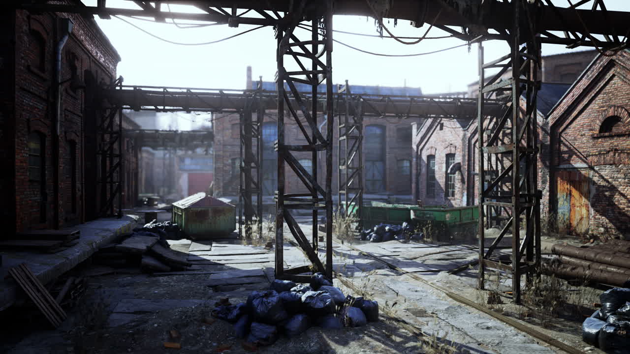 오래된 공장 건물에 위치한 현대적인 로프트 스타일의 사무실