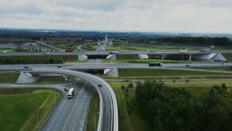 highway interchange aerial view