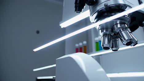 modern microscope in a laboratory setting