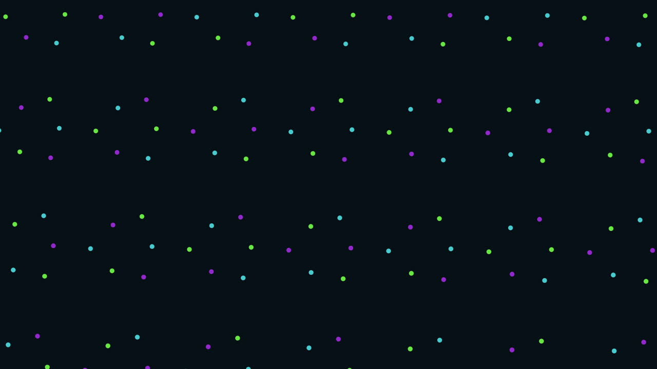 Dynamic design vibrant colored dots create captivating pattern on black background