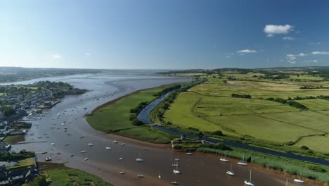 aerial of the mouth of the river exe