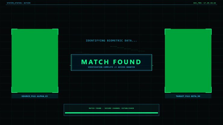 Digital Biometric Data Identification and Match Found Interface