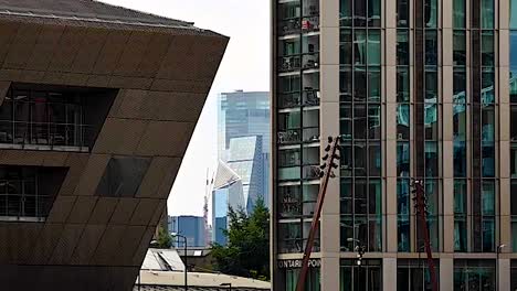 showing the city of london from within canada water, london