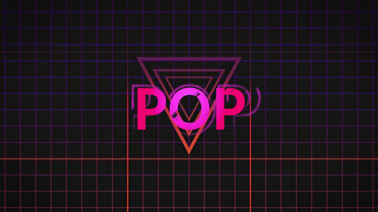 Animation of pop text over network of connections