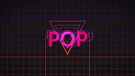 animation of pop text over network of connections