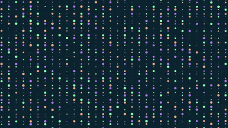 cuadrícula de puntos coloridos en fondo oscuro