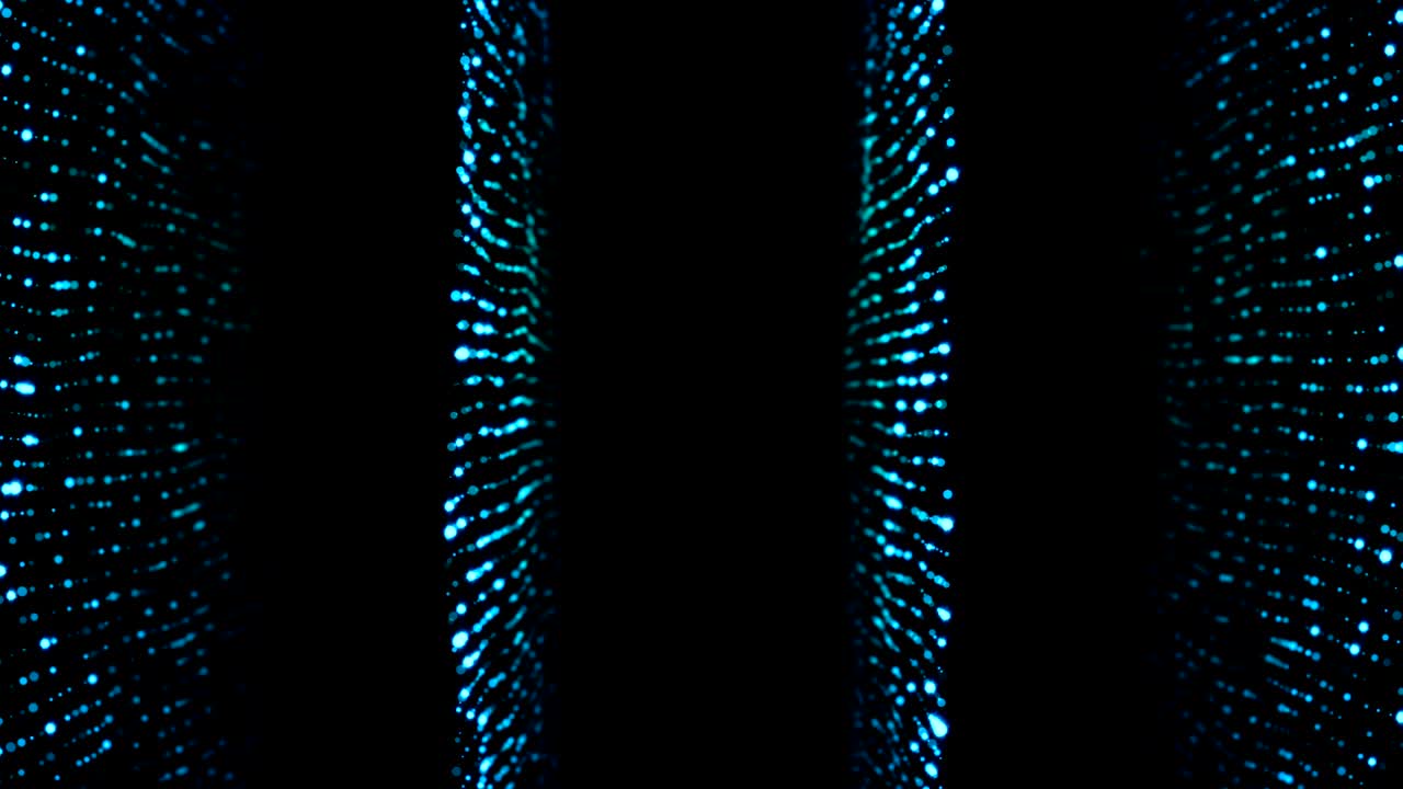 Glittering Blue Particle Background. Abstract digital backdrop