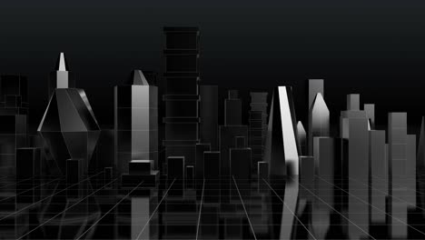 loop futuristic digital city background