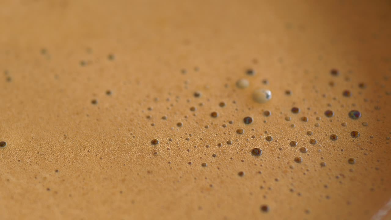 커피 거품의 클로즈업