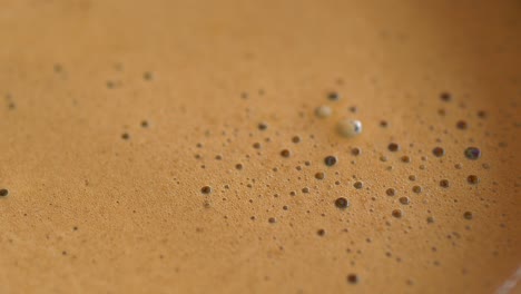 closeup of coffee foam