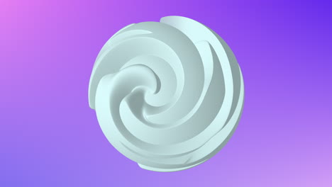 futuristic and psychedelic white ball with waves