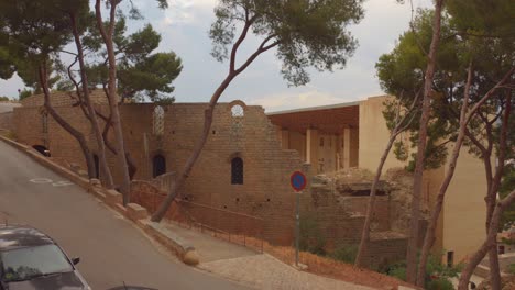 Historische-Ruinen-Des-Römischen-Theaters-Von-Sagunto-In-Valencia,-Spanien