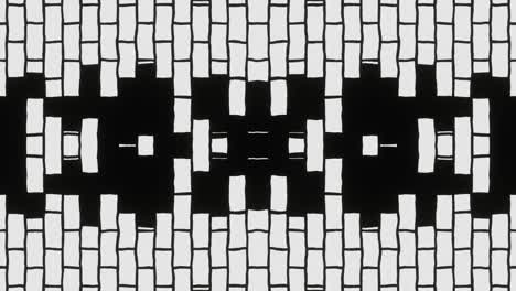 animación abstracta de ladrillos en blanco y negro