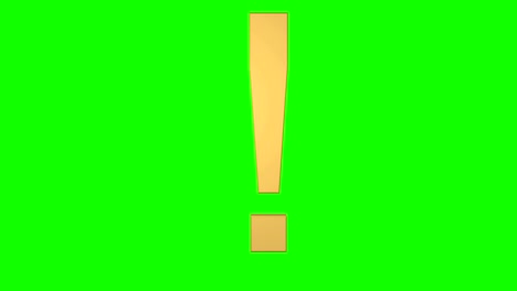 exclamation point or mark rotating green screen ! loop