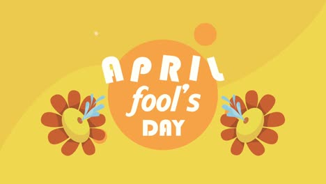 lettere per il giorno dei pazzi di aprile con fiori d'acqua