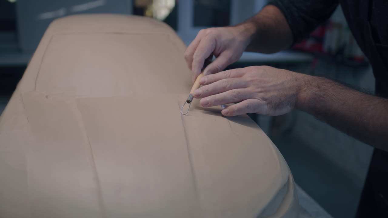 자동차 모형 점토 조각