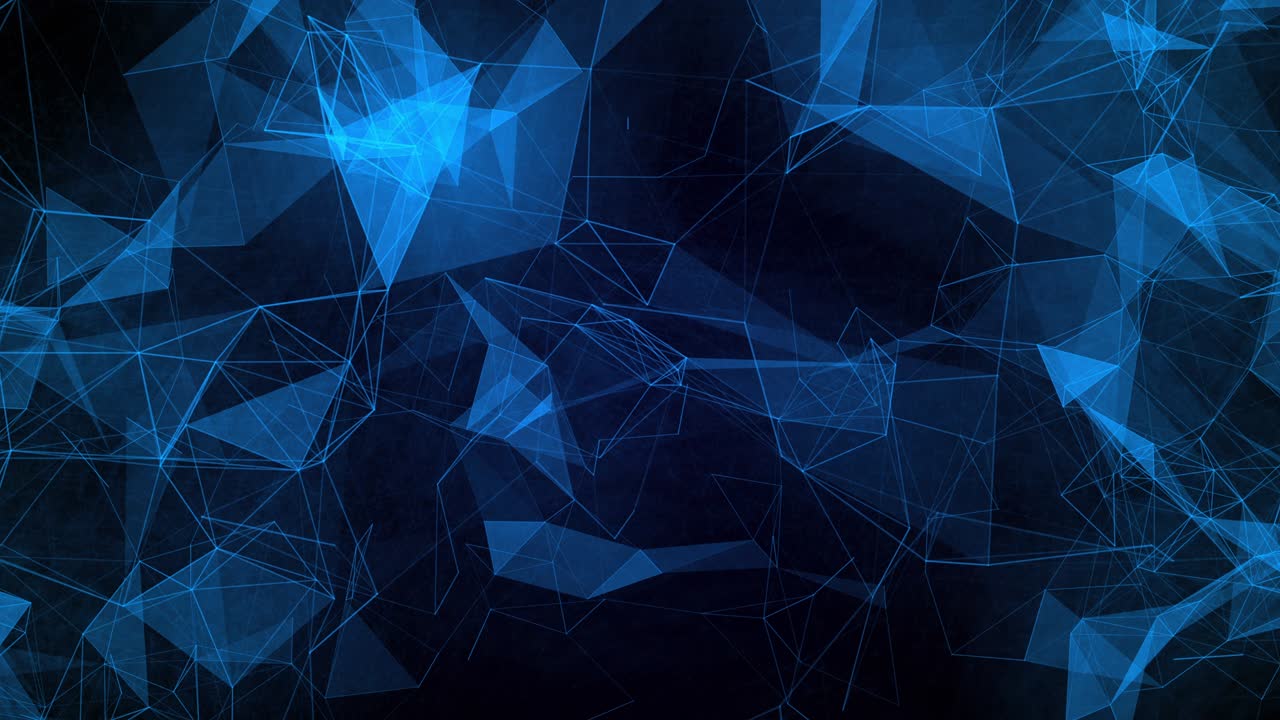 Motion graphic of blue polygonal and line abstract background, Seamless loop video