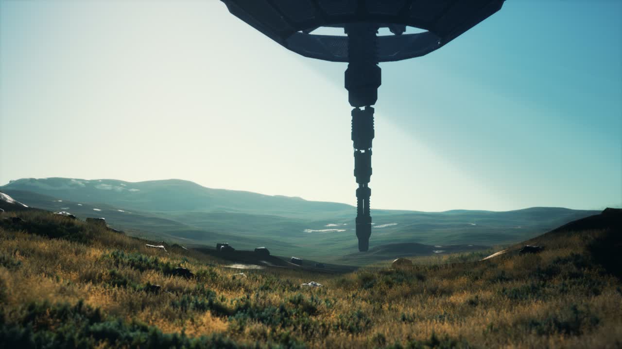 지구를 향한 정체되지 않은 비행 물체