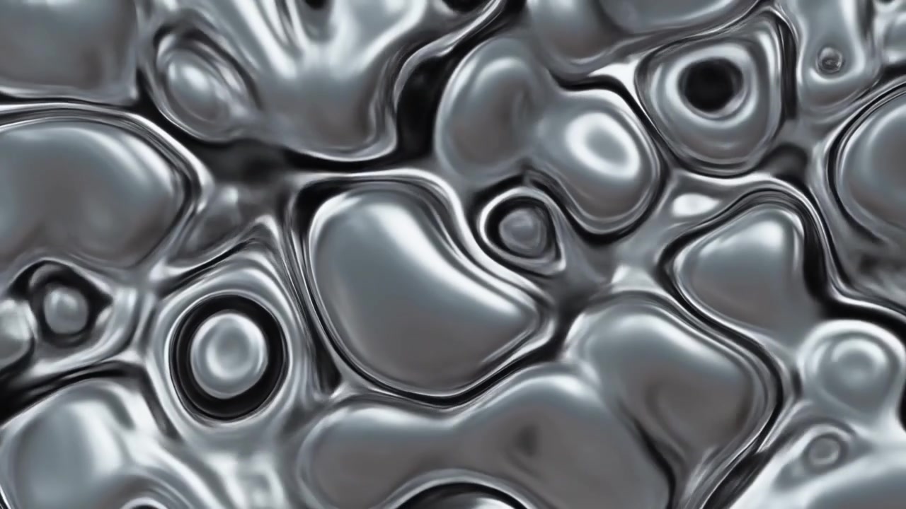 Superficie Metallica Liquida Argento Astratta Fluente