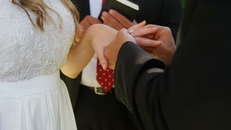 bride and groom exchanging rings on the wedding day 4k 4k