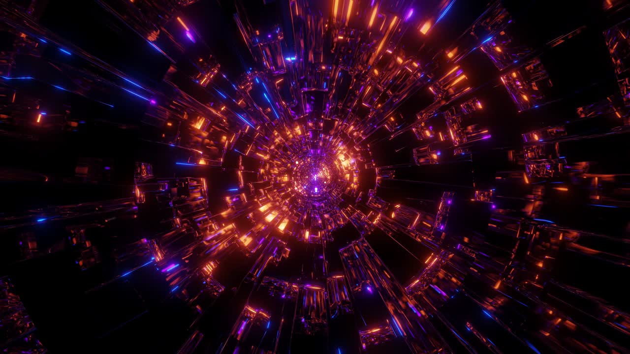 patrón de reflexión abstracto creativo obra de arte gráfica con esferas brillantes volar a través de ilustración 3d diseño de movimiento fondo papel tapiz en vivo club de bucle sin fin bucle visual vj