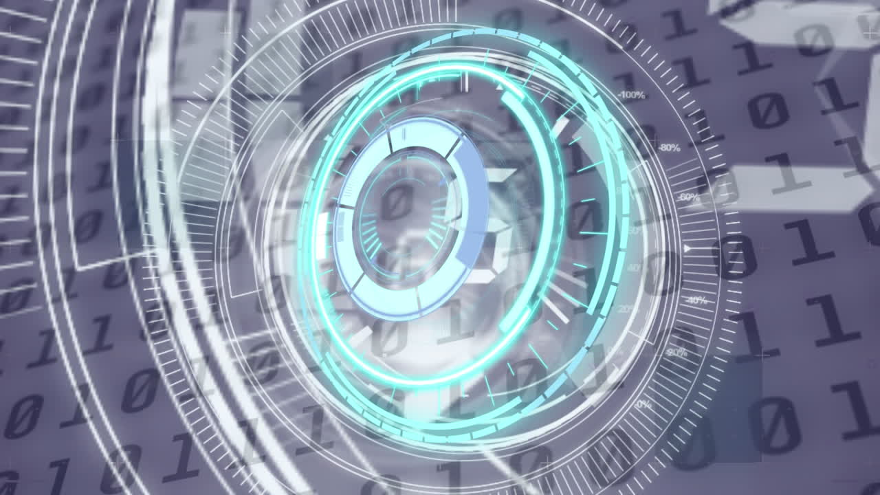 Animation of scope scanning over binary coding data processing