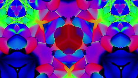 colorful kaleidoscopic video background loop. colorful kaleidoscopic patterns quickly change shape. organic low poly patterns. complex geometries flow smoothly, seamlessly. a lot of colors and nice lighting