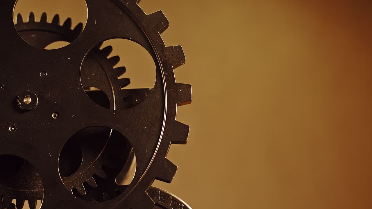 Retro Grunge Industrial Mechanic Clock Gears