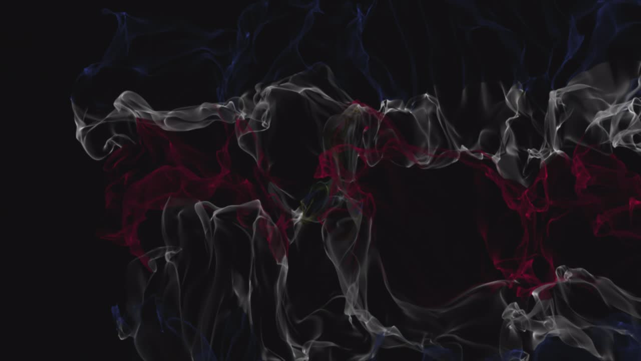 la bandiera della costa rica si trasforma in fumo. concept di indebolimento dello stato, canale alfa.