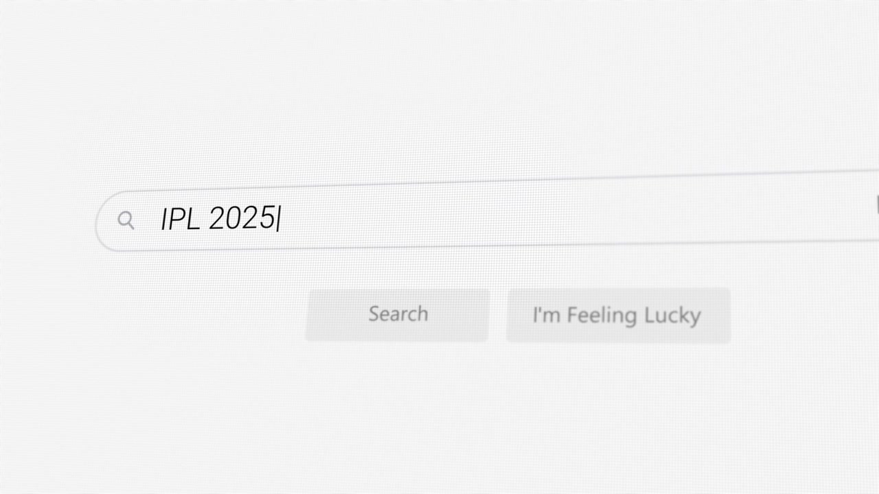Searching for IPL 2025 on Internet browser