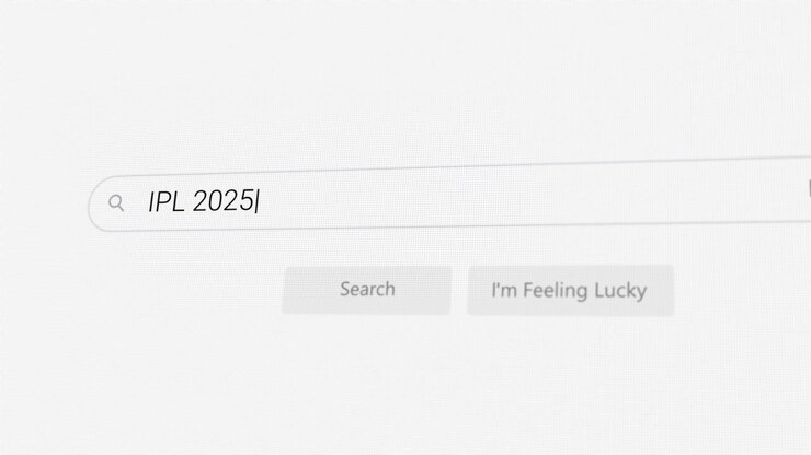 Searching for IPL 2025 on Internet browser