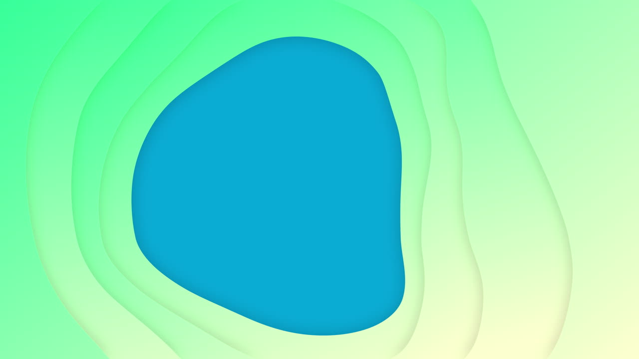 animación de ondas verdes de gradiente que se mueven sobre un fondo azul