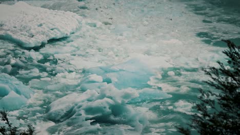 breaking ice of perito moreno glacier in los glaciares national park in argentina, patagonia